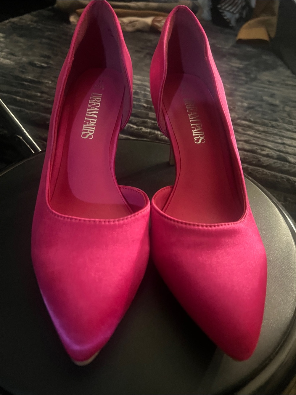 🥰❤️Dream Pairs Women's Fuchsia Pointed Toe Stiletto Pumps